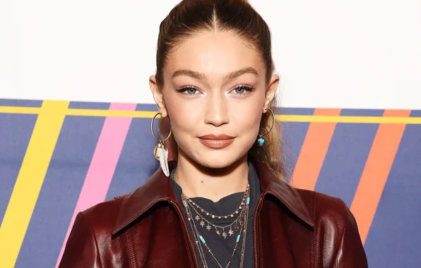 Взгляд, поза, модель, макияж, прическа, hair, Gigi Hadid, Джиджи Хадид