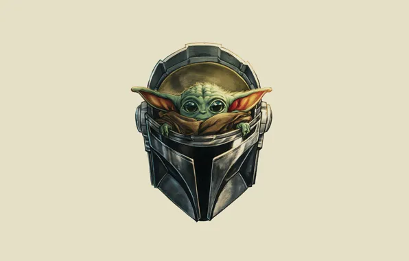 Star Wars, Звёздные Войны, сериал, Арт, Персонаж, Мандалорец, The Mandalorian, baby yoda