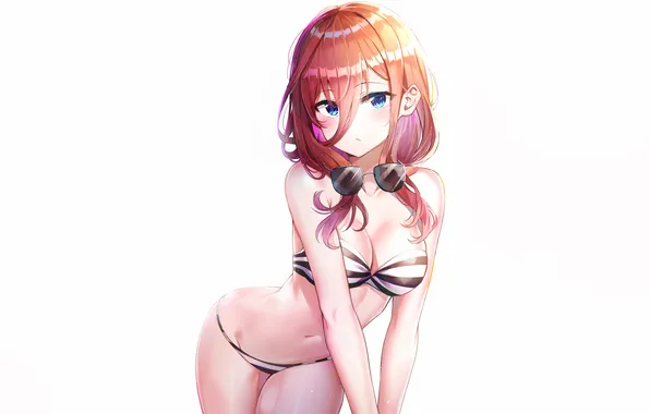 Girl, sexy, cleavage, red hair, long hair, boobs, sexy girl, anime