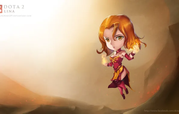 Chibi, dota 2, lina, virtualman209