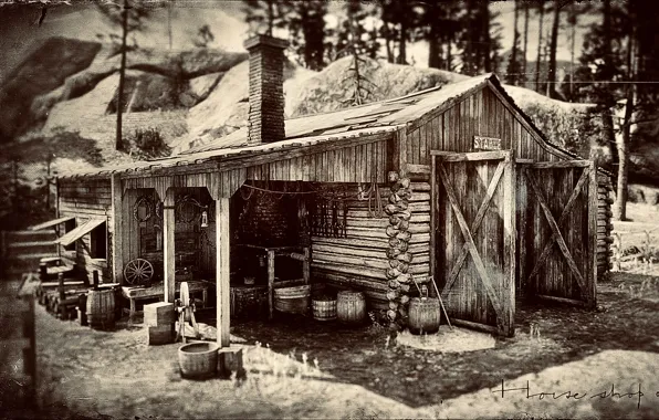 HDR, House, Wood, Game, Oven, Wheel, Trees, UHD