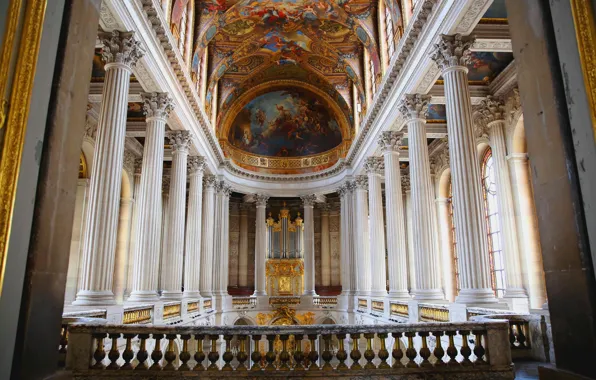 Франция, архитектура, колонна, Версаль, Королевская часовня
