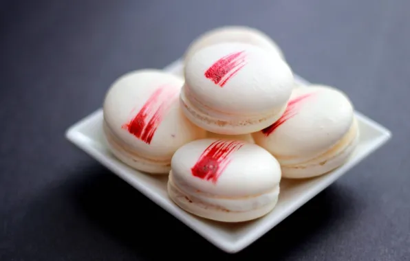 Еда, печенье, тарелка, десерт, сладкое, macaron