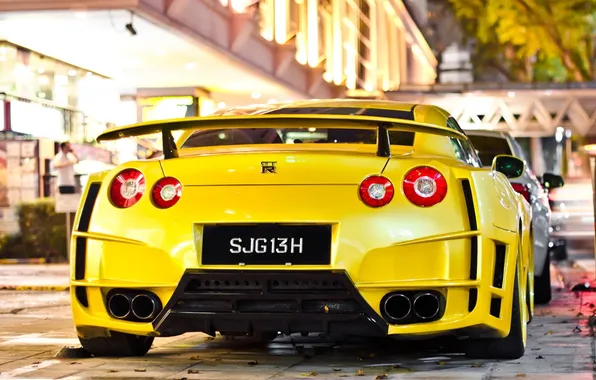 Картинка Nissan, Yellow, Singapore, Tuning, GTR35