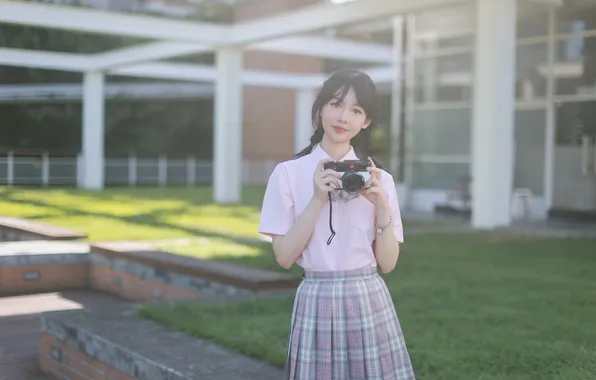 Beautiful, Asian, Model, Smile, Camera, Woman, Cute, Pretty