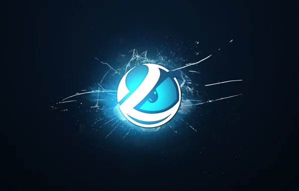 Logo, blue background, csgo, crack, cs go, Luminosity Gaming