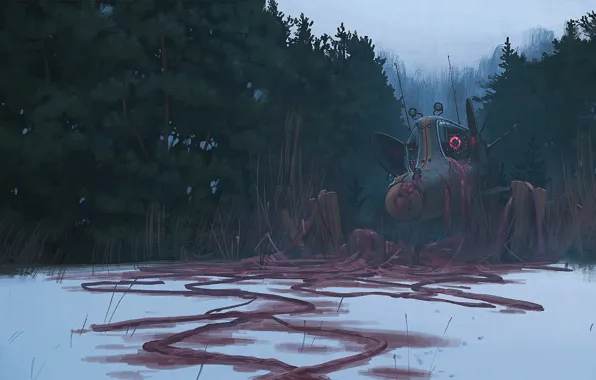 Лес, снег, нечто, bio south