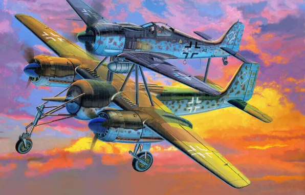 Картинка Fw-190-Mistel, Focke Wulf, Фокер