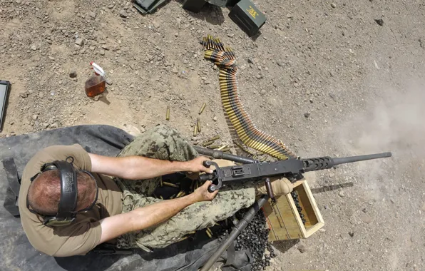 Оружие, солдат, M2 .50-caliber machine gun