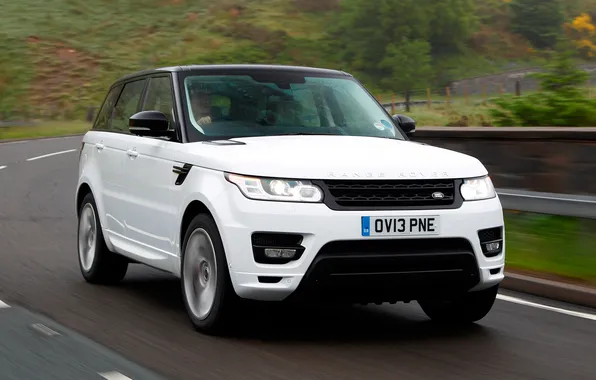 White, Land Rover, Range Rover, auto, wallpapers, Sport