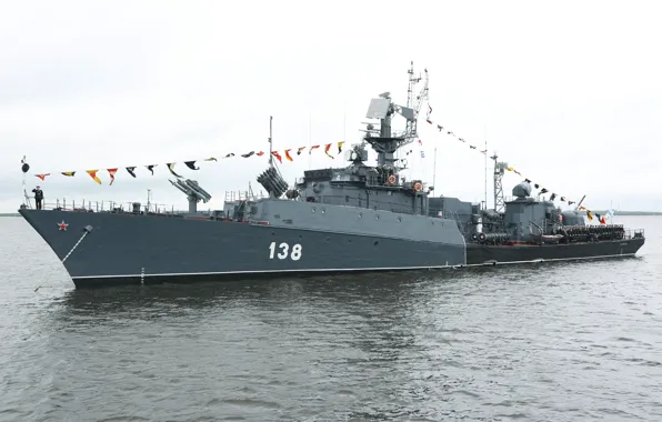 Корабль, противолодочный, малый, Парад, Северный Флот, День ВМФ, Нарьян Мар