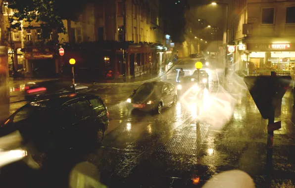 Картинка дождь, улица, Париж