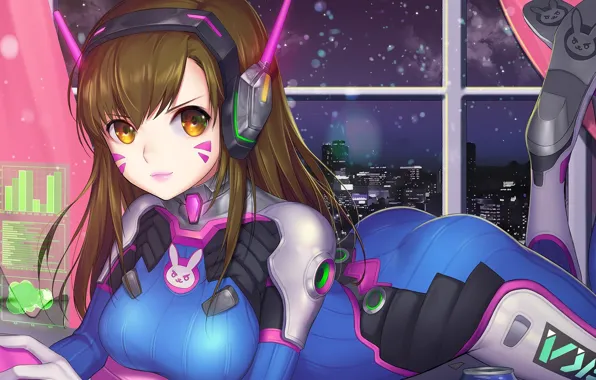 Girl, game, robot, mecha, rabbit, anime, pretty, suit