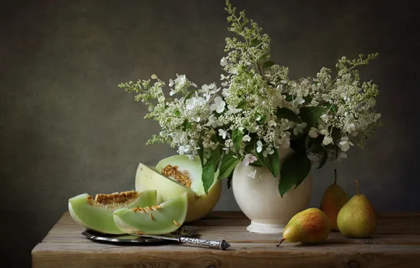 Still Life, Melon, Pears