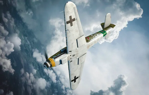 Картинка war, art, airplane, painting, aviation, ww2, &ampquot;Hartmann Of JAG52&ampquot;, Bf 109K4