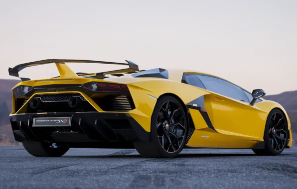 Авто, Lamborghini, Машина, Car, Жёлтый, Aventador, Lamborghini Aventador, Спорткар