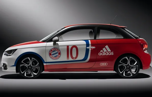 Car, wallpaper, sport, logo, football, FC Bayern Munchen, Audi A1