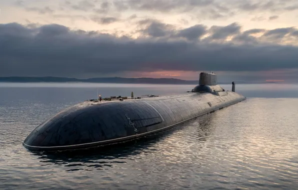 Акула, подводный, крейсер, тяжелый, атомный, ракетный, дмитрий, донской