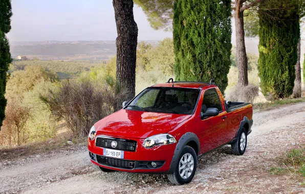 Пейзаж, пикап, Fiat, Strada