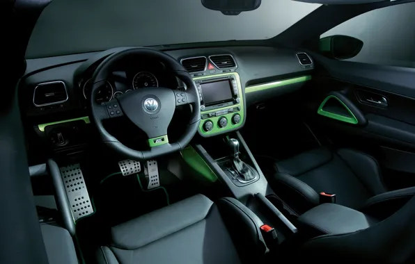 Приборы, руль, салон, ABT-Volkswagen-Scirocco, for your gamer.