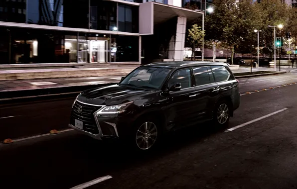 Обои город, Lexus, внедорожник, паркетник, LX 570 на телефон и рабочий ...