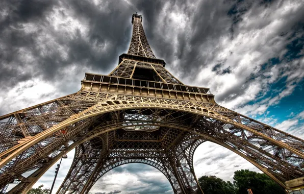 Картинка облака, Париж, Эйфелева башня