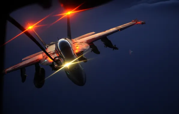 Картинка истребитель, дозаправка, Hornet, перехватчик, CF-18