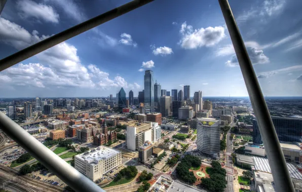 Город, здания, панорама, Dallas