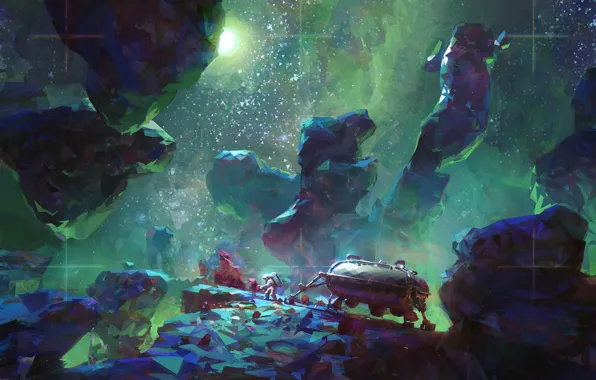 Космос, Астронавт, Космонавт, Арт, Art, Science Fiction, John Wallin Liberto, by John Wallin Liberto