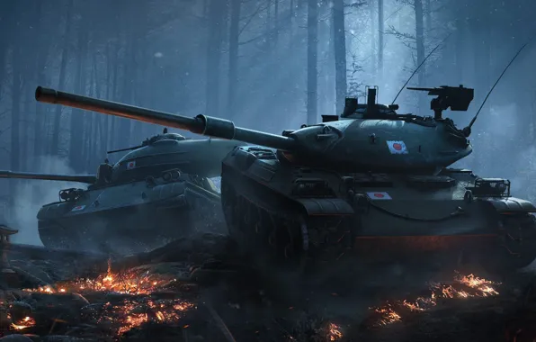 Картинка World of Tanks, Мир Танков, Wargaming Net, Средние Танки, Type 61, STB-1, WoTB, Blitz