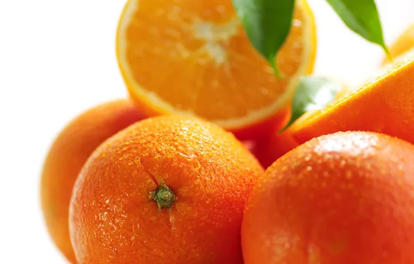 Макро, апельсин, еда, фрукты, цитрусовые