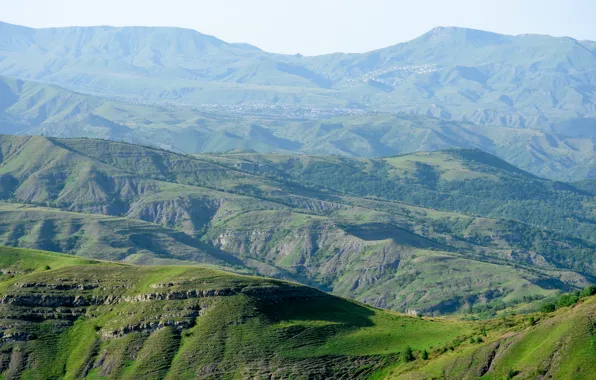 Лето, небо, горы, Дагестан, Кубачи