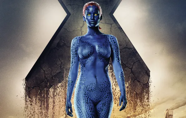 Картинка Mystique, Jennifer Lawrence, X-Men:Days of Future Past, Люди Икс:Дни минувшего будущего