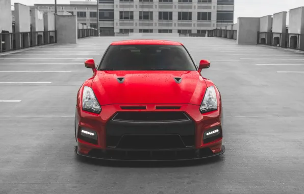 GTR, Nissan, Front, R35, RED, Face, Sight