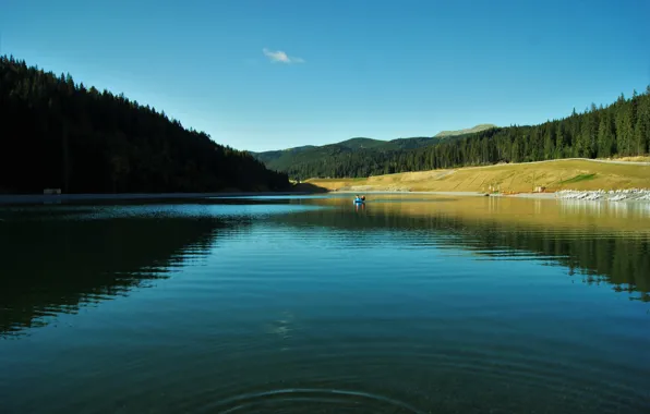 Горы, озеро, water, mountain, lake, Карпаты, Буковель