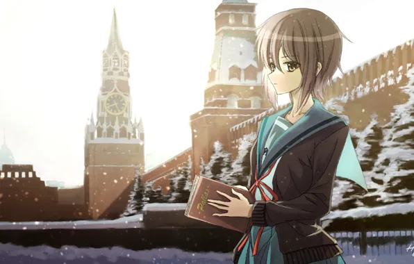Девушка, город, The Melancholy of Haruhi Suzumiya, Suzumiya Haruhi No Yuutsu, Меланхолия Харуки Судзумии
