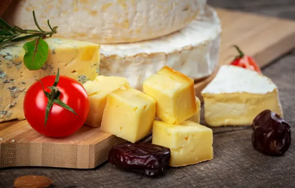 Кубики, сыр, чери, помидорки, феники