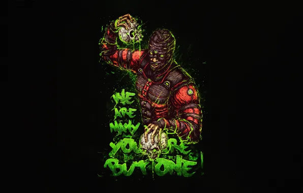 Минимализм, Стиль, Фон, Арт, Art, Style, Mortal Kombat, Background
