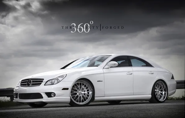 360 forged, HD wallpapers, mercedes cls, белый мерс на рабочий стол