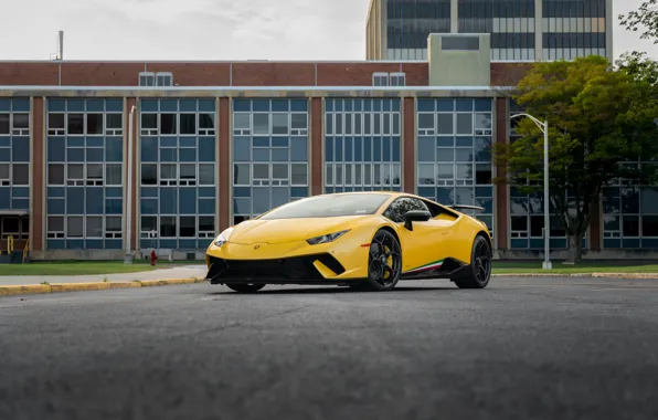 Картинка Lamborghini, Yellow, Huracan Performante