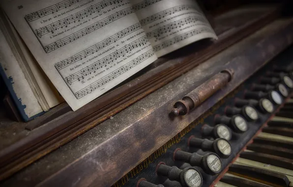 Картинка ноты, музыка, орган