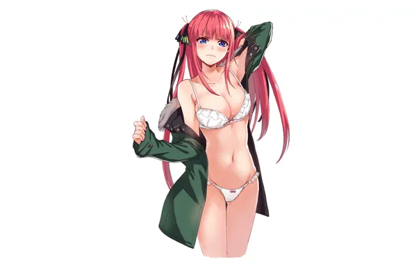 Girl, sexy, lingerie, pantsu, bra, cleavage, panties, red hair