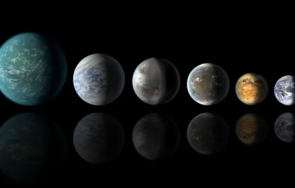 Планета, Земля, NASA, Earth, and, экзопланета, экзопланеты, Kepler-22b