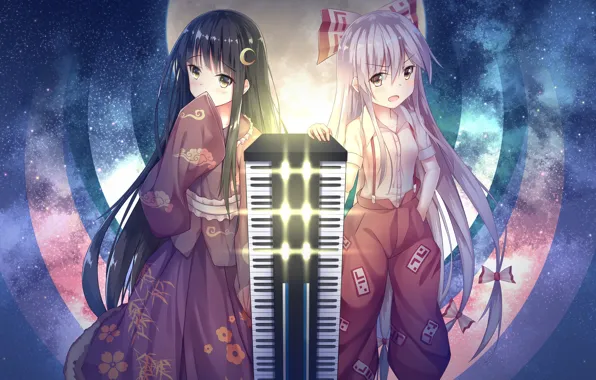 Девочки, бант, Touhou, Тохо, Тоухоу