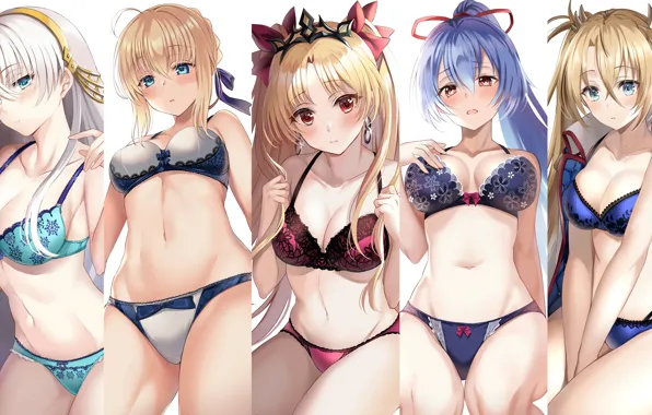 Sexy, lingerie, pantsu, Anastasia, bra, cleavage, panties, green eyes