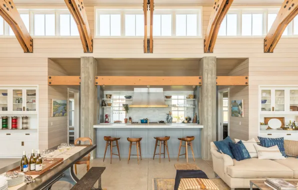 Интерьер, кухня, обеденная зона, Whidbey Island Home