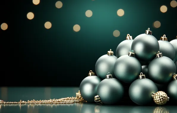 Шары, Новый Год, Рождество, new year, happy, Christmas, balls, blue