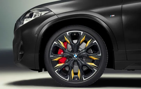 Картинка колесо, диск, BMW X2, 2022, Edition GoldPlay, часть автомашины
