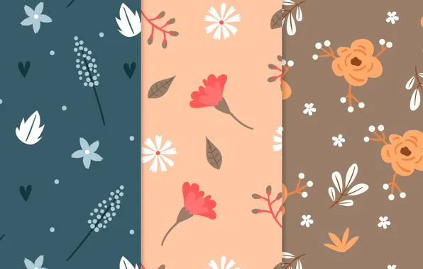 Цветочки, patterns, flowers, collection