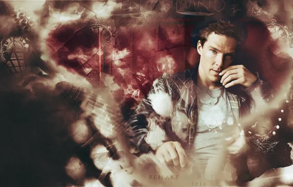 Абстракция, мужчина, актёр, Бенедикт Камбербэтч, Benedict Cumberbatch, by veilaks